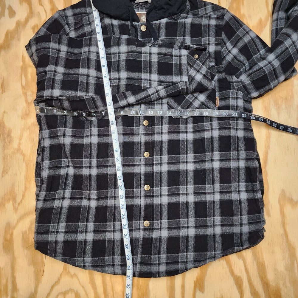 Legendary Outfitters XL Snap Hood Jacket Gray Black Pockets Very‎ Warm Insulated - Picture 8 of 8